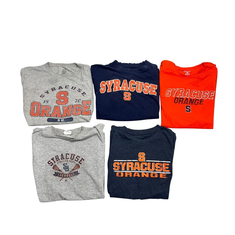 Syracuse University Orange T-Shirt Bundle Lot of 5 Champion Colosseum XXL Mens